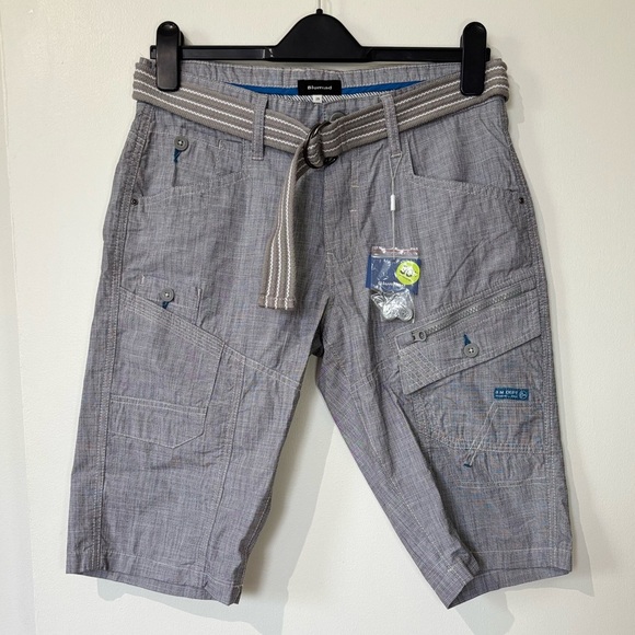 Blumind Gray Utility Shorts with Belt - Size 29 - Picture 1 of 7